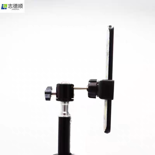 手机直播支架双球型360度旋转云台圆孔型手机夹横拍竖拍俯拍 - 图2