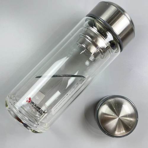 6035双层玻璃泡茶水杯子定制订做logo印字公司开业细长广告小礼品 - 图2