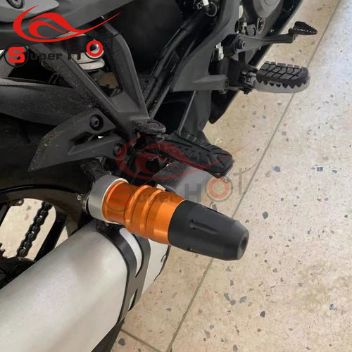 适用KTM DUKE390 RC390 250 390ADV改装排气管防摔胶球护杠保护棒 - 图0