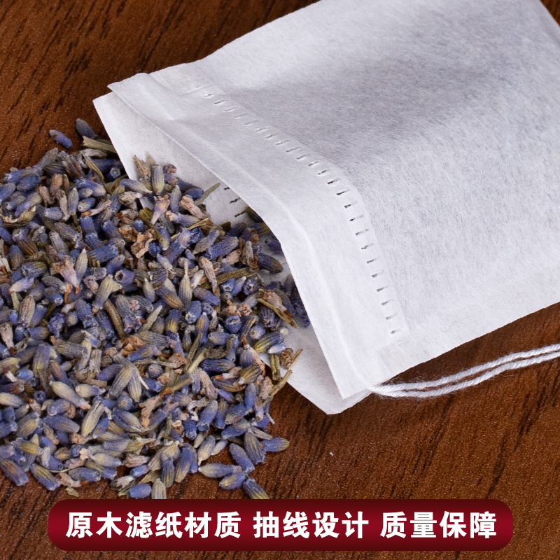 100个8*11cm滤纸抽线茶包茶袋泡茶咖啡过滤茶叶包装药粉袋一次性 - 图2