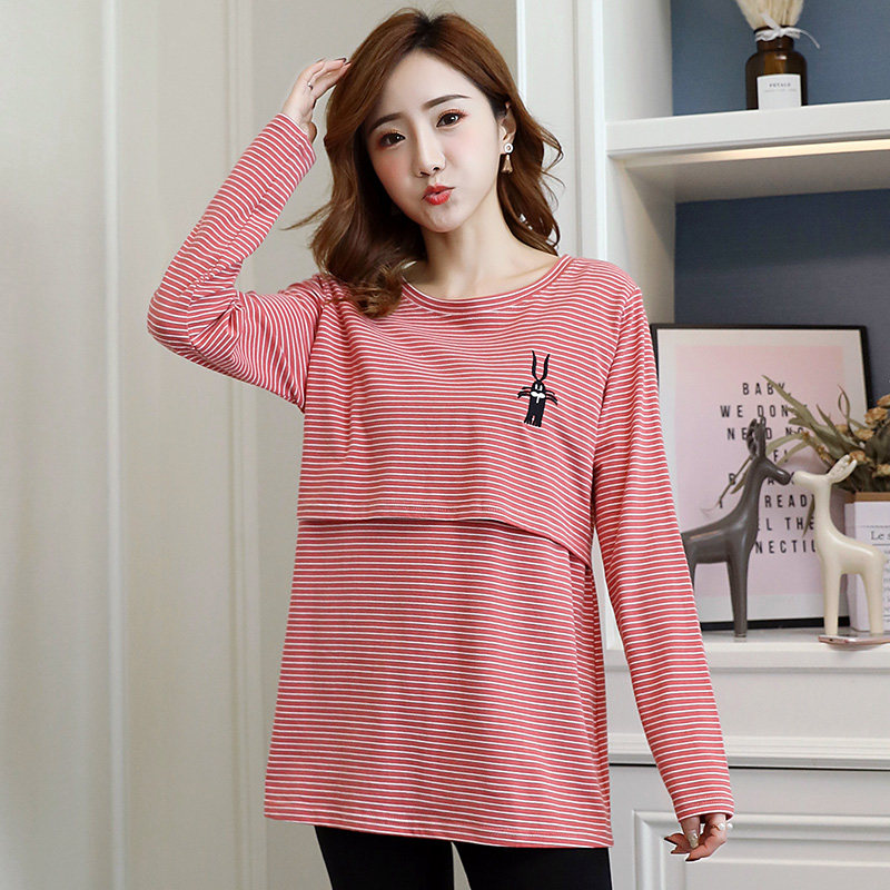 哺乳期产后服潮妈显瘦秋季款哺乳衣 喜韵母婴哺乳衣/月子服