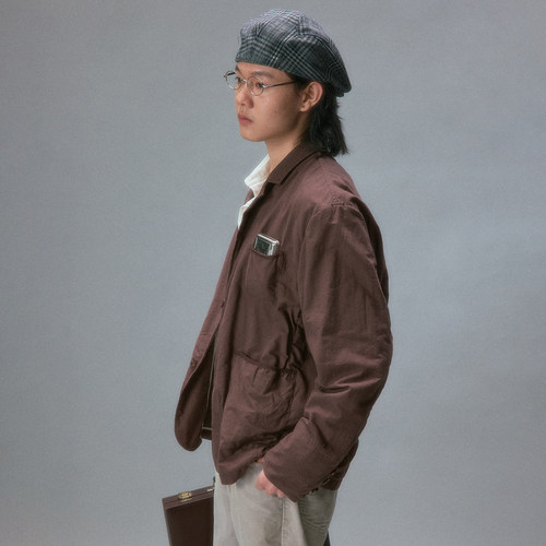 化学制品 悠长假期 濑名的春日麻感西服 J15_BLK_TAILOREDJACKET - 图3