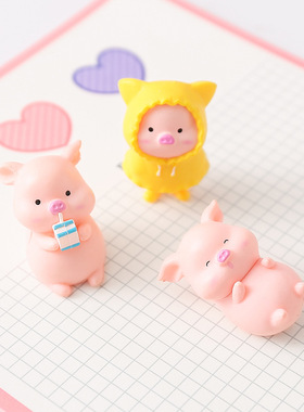 ins风小猪猪摆件少女可爱治愈系桌面装饰办公室房间饰品开学礼物