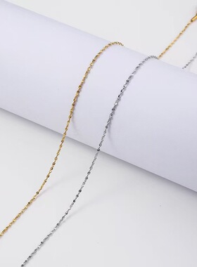 卉萱钛钢满天星项链真空镀18k金时尚个性细链条项链女复古锁骨链