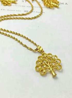 日韩风发财树圣诞节礼品铜镀金