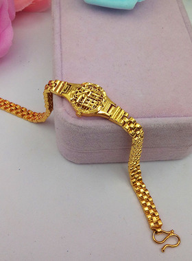 时尚风仿真手表久不掉色假黄金