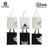 Оригинальный шоппер с молнией, сумка для выхода на улицу подходит для мужчин и женщин