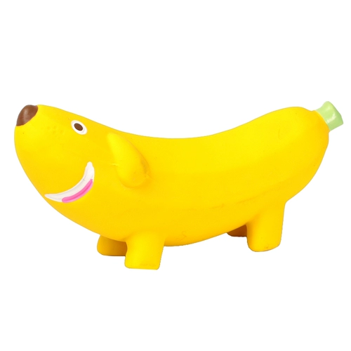 Qzee Latex Sound Dog Toy Qmonster Зуба для очистки банановые зубные зуб