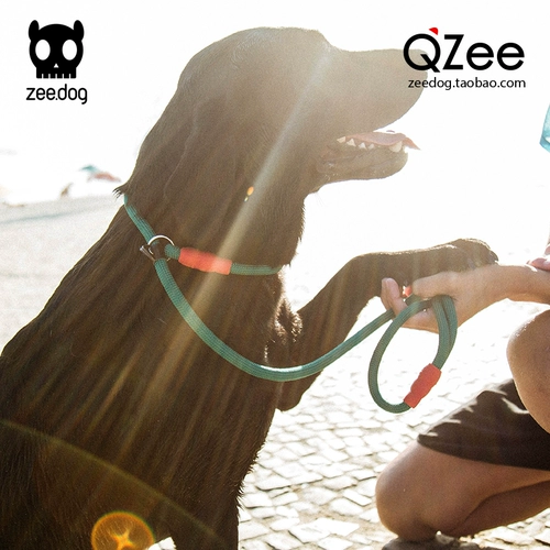 Qzee Zeedog Dog Training P веревка Dog Traction Tract Traction Small Medium Gord Dog Золотая ретривера Hascus Qiutian P Chain
