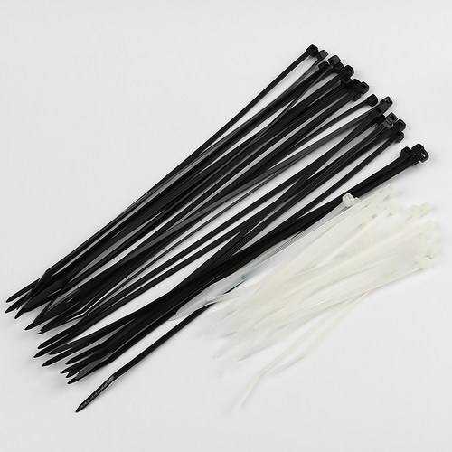 长虹塑料自锁式尼龙扎带卡扣固定捆扎强力理线带4X200mm 黑白色 - 图3