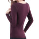Zhende velvet heated bottoming shirt for women autumn and winter thermal underwear cotton long-sleeved plus velvet thickened inner long T-shirt top