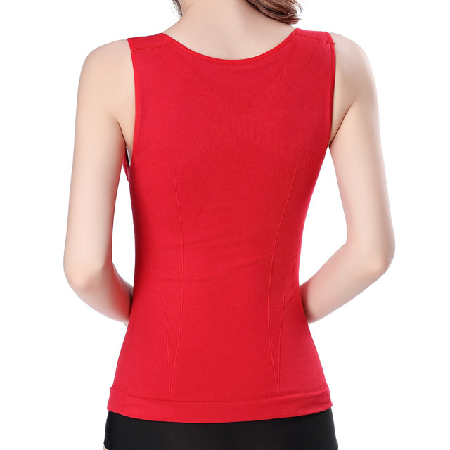 Autumn and winter velvet thickened body shaping vest with bra pad for women's birth year corset bottoming vest underwear