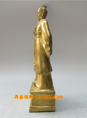 黄铜古代全身诊所站像送名医礼品