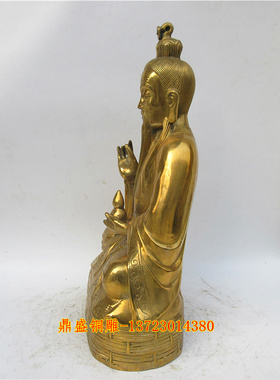 黄铜道德天尊神像供奉摆件工艺品