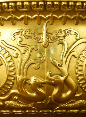 大号纯黄铜聚宝盆铜香炉摆件双龙客厅店铺公司装饰工艺开业礼品