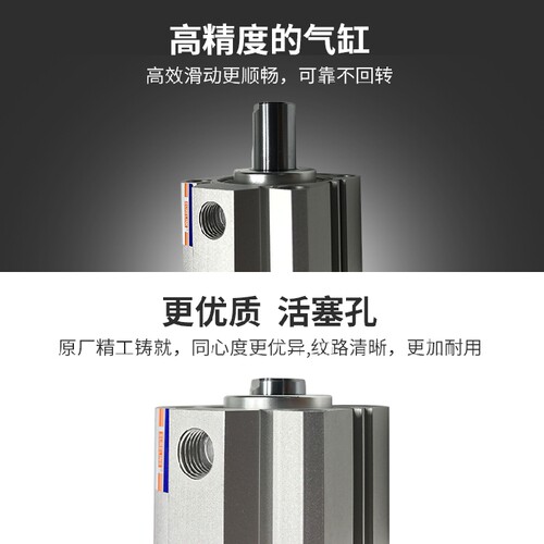 薄型气缸SDA32*10/20-30*35*40*50*60*75*125*150-S-B小型方气缸 - 图2