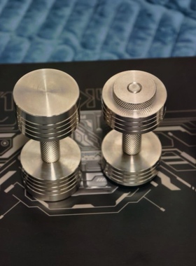 迷你哑铃桌面哑铃摆件健身生日礼物摆件平头哑铃仿真玩具不锈钢