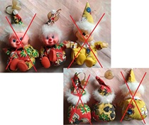 Old Doll Collection Nostalgia Soft Gum Head Cloth Occasionally Red Nose Tips Clown Clown Cloth Doll Pendant Single Sale