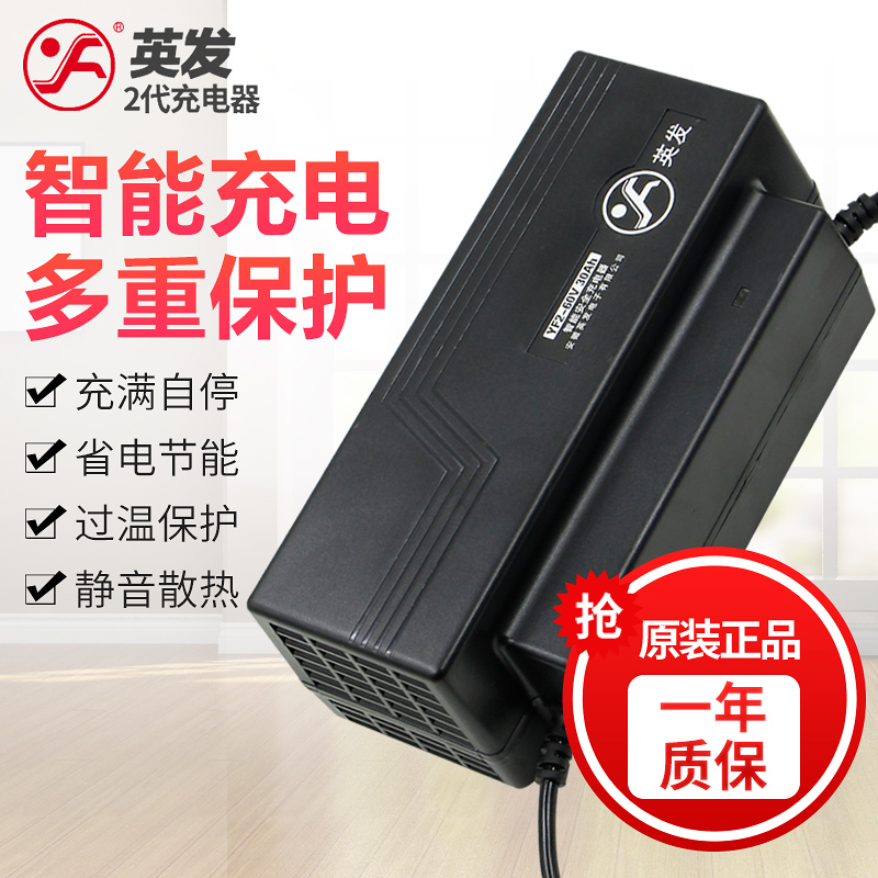 英发电动车电瓶充电器48V12AH20AH60V80V72伏三轮车新日爱玛雅迪