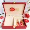 Wedding simulation sand gold long-lasting three-gold hardware jewelry set engagement table ancient bracelet ring necklace