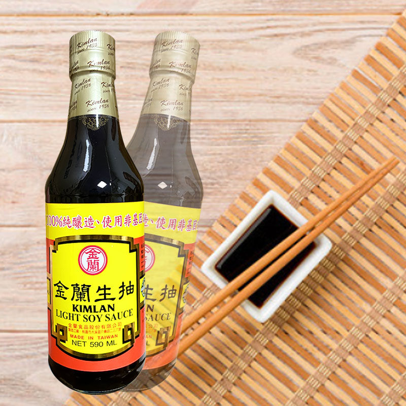 台湾进口金兰生抽炒菜红烧凉拌蘸酱油老抽上色家用黄豆酿造590ml