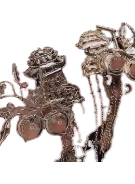 卿九家的猫原创设计【桃桃】流苏汉服国风发夹发钗