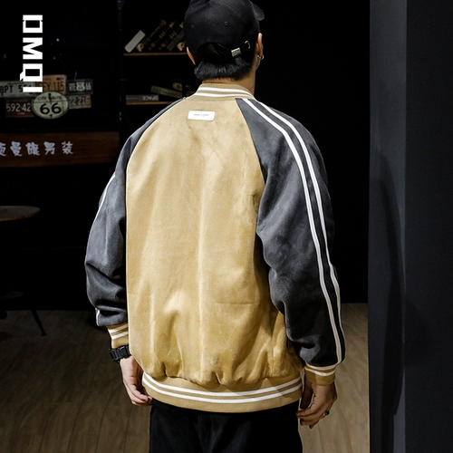Утепленная бархатная бейсбольная форма, мужская зимняя демисезонная куртка, в американском стиле, увеличенная толщина
