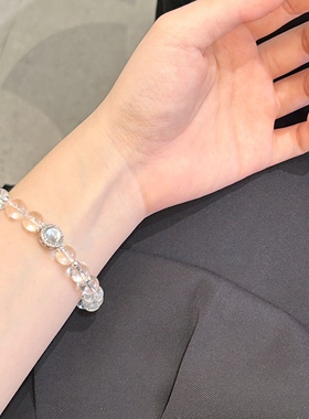 天然白水晶石情人节礼物送女朋友