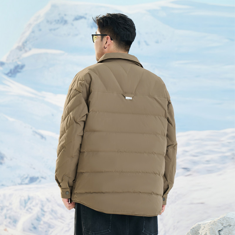 黑劲大码男装轻羽绒衬衫90白鸭绒胖子加肥加大冬季轻薄保暖羽绒服,淘宝优惠券,粉丝福利购,淘宝优惠卷