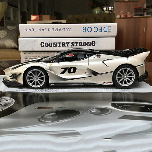 沙沙汽车模型比美高1:18法拉利FXXK EVO拉法成人合金全开摆件跑车 - 图2