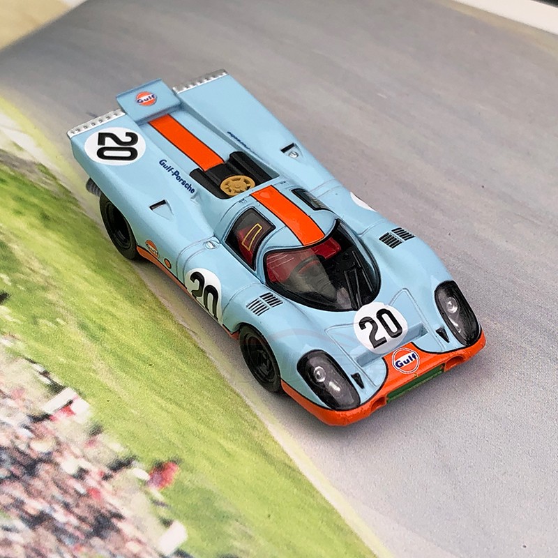 Spark 1:64保时捷 917K海湾涂装1970年经典款勒芒赛车汽车模型-图1