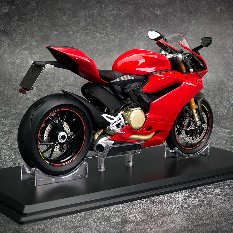 沙沙汽车模型1:12 杜卡迪Panigale 杜卡迪1299S摩托车机车收藏品 - 图2