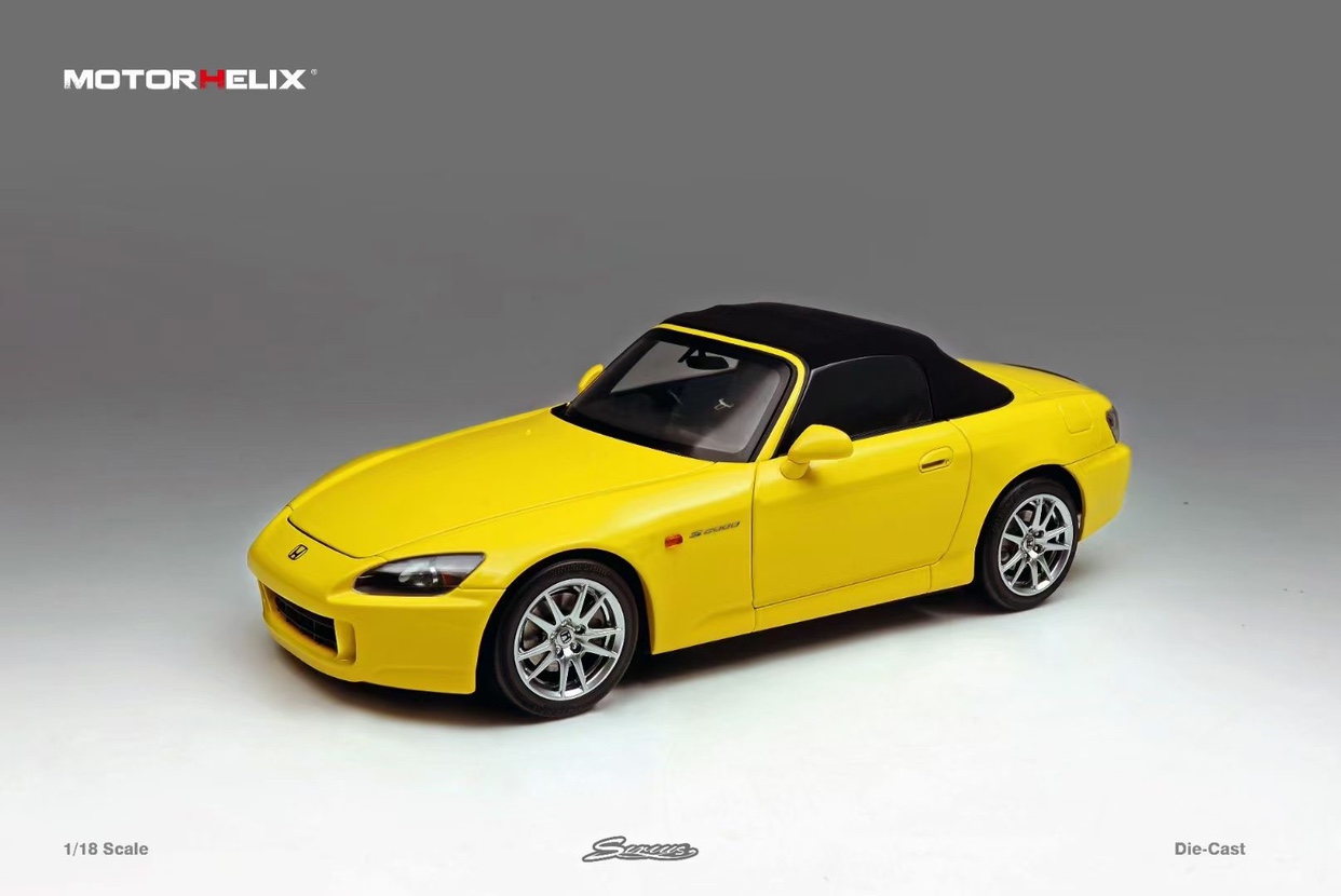 沙沙汽车模型MOTORHELIX 1:18合金全开本田S2000(AP2)收藏摆件-图3