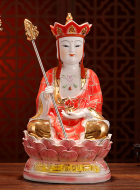 陶瓷地藏王菩萨娑婆三圣家居佛像
