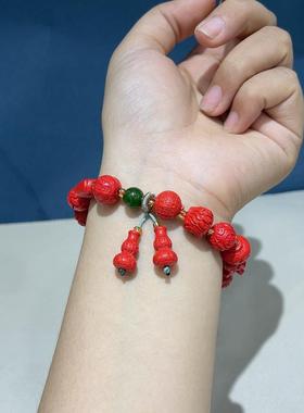 高含量女款精品多宝手串朱砂
