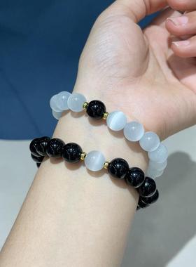 原创月下猫眼石能量水晶手链