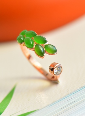 戒指马眼戒指指环和田玉碧玉