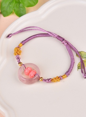 手链手串新疆和田玉金丝玉