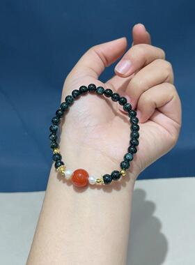 天然a货翡翠招财貔貅玉石手链