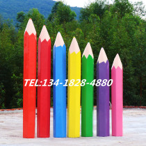 Custom Outdoor Emulation GRP Pencil Sculpture Campus Landscape Props Model Pendulum glass fiber pen