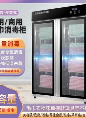 美容院商用大型毛巾消毒柜游泳馆发廊浴巾拖鞋衣物热风烘干消毒柜