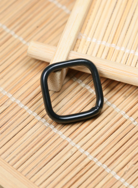 玉德堂新疆和田玉墨玉籽料方形戒指指环DIY