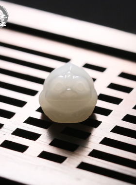 玉德堂新疆和田玉白玉籽料苏工玉蟾戒面戒指扳指吊坠镶嵌DIY