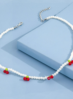 小清新短款珍珠简约锁骨链女