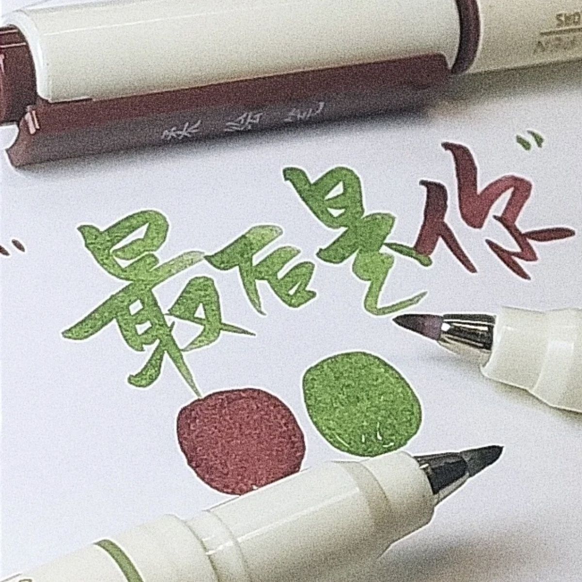 新国色点石827柔绘彩色秀丽笔手帐Brush绘画书法小楷弹软头勾线笔 - 图0