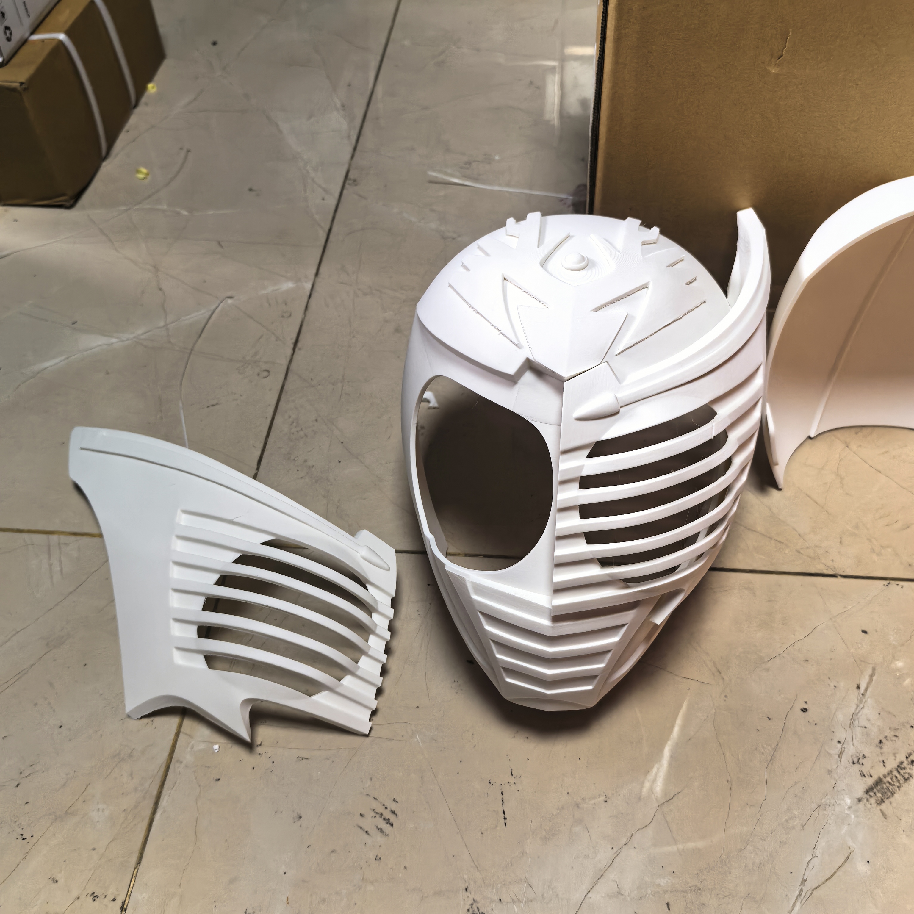 假面骑士 龙骑龙牙头盔 3D打印白模 全分件 易上色 超高精度 pla - 图2