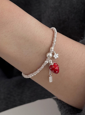 无注册商标925纯银莓有烦恼手链