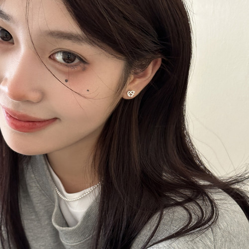 925银针碱水结耳钉女养耳洞小众设计精致耳环高级感独特漂亮耳饰 - 图3