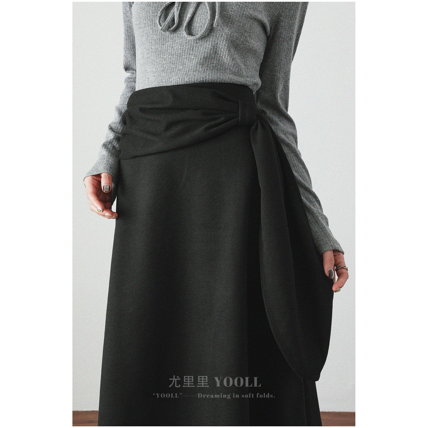 大码半身裙秋冬季氛围感气质高腰显瘦A字半身长裙毛呢裙大摆裙女,淘宝优惠券,粉丝福利购,淘宝优惠卷