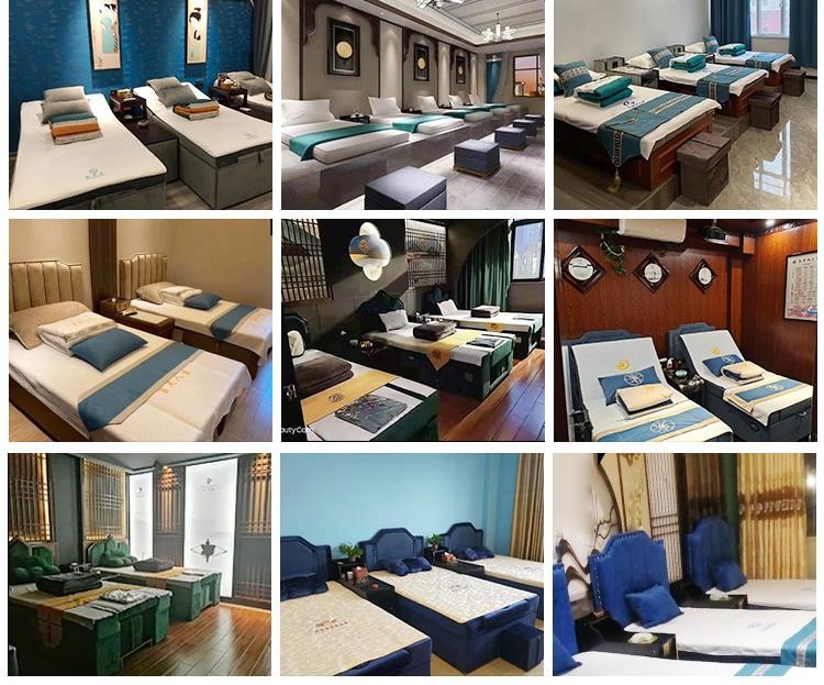 高档足浴足疗按摩沙发床单加厚防滑美容spa床单泰式炕床床单定制 - 图1